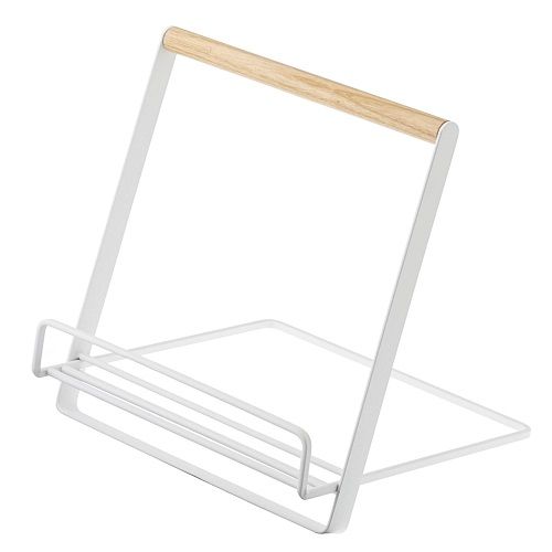 Yamazaki Tosca Boekenstandaard - Wit/Hout - 35x22cm