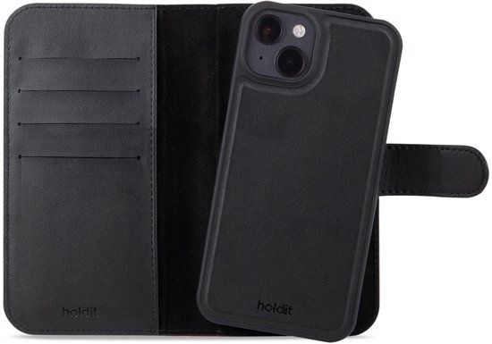 Holdit Wallet Case Magnet Plus geschikt voor Apple iPhone 15 - Zwart