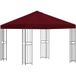 Vidaxl Pavillon 3 x 3 m bordeaux Polyester et acier 190 g/m²