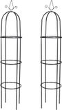 vidaXL Tuinboogtorens 2 stuks Staal 190 cm