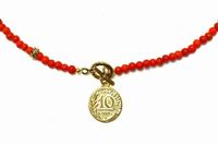 Chic le Freak Korte ketting met rode edelsteen - 50 cm - voor dames