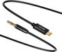 Baseus Audio Kabel Stereo Mini Jack 3,5mm USB-C Zwart 120cm