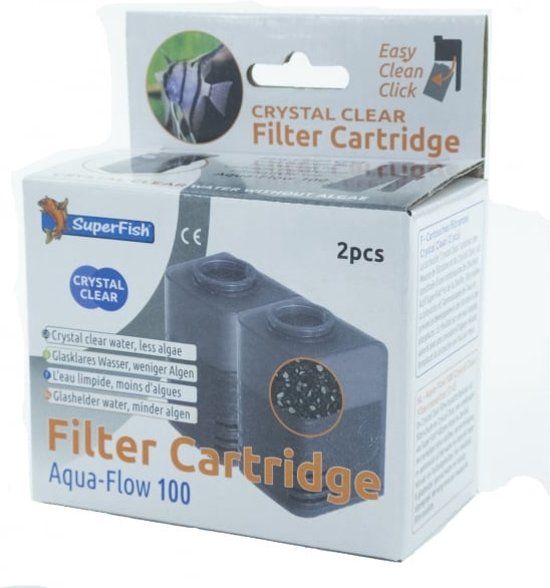 SuperFish Filtercartridge Aqua-Flow 100 met zeoliet voor 4 maanden