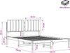 vidaXL Bedframe met gestoffeerd hoofdbord Whitewash en taupe