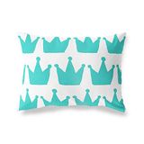 BonaMaison Turkoois-Wit Decoratieve Kussensloop, Kussenhoezen Bank, Decoratieve Kussenhoesjes, Kussensloop; Sofa, Slaapkamer, Kantoor, Auto 45x60 Cm - Ontworpen en vervaardigd in Turkije