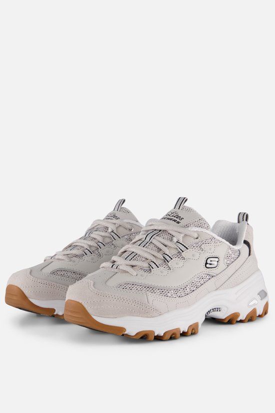 Skechers D'Lites Sneakers beige Textiel