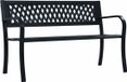 vidaXL Banc de jardin - Acier - Noir - 125 cm