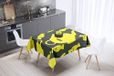 Bonamaison Tafelkleed, Anti-Mold, Sneldrogend, Waterdicht, 100% Polyester Tafellaken, Neon Geel, Rook, 140 x 140 Cm