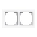 Busch-Jaeger Afdekraam 2-voudig studiowit - Busch-art linear® (1722-44G)