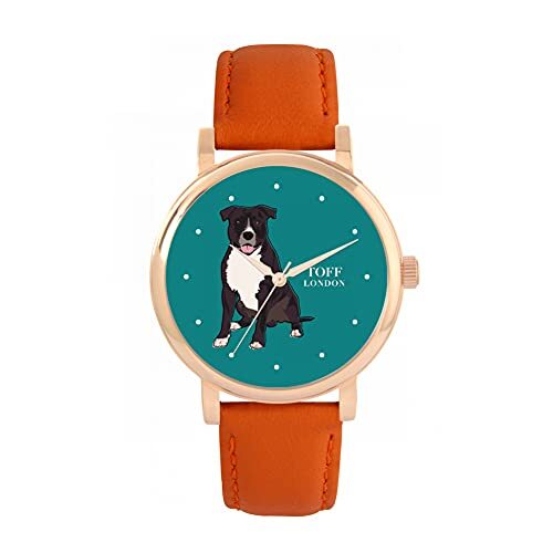 Toff London Staffordshire Terrier Hoofd Hondenhorloge