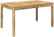 vidaXL Table de jardin en acacia blanc lavé 141 x 80,5 x 75 cm