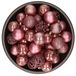 Bellatio Decorations kerstballen - 37x st - oudroze - D6 cm - kunststof - kerstversiering