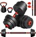 Relaxdays Halterset - 19 kg - kettlebell - korte en lange halter