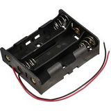 TRU COMPONENTS TC-13220708 Porte-piles Nombre de cellules: 3 18650 Câble (l x L x H) 76 x 59 x 21 mm