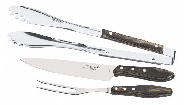 Tramontina 7891112201453 - Buitenbarbecue/Grill Accessoire - Roestvrijstaal - Hout