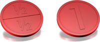 CombiCraft Neutrale Ø29mm ronde breekmunten - 1.000 stuks - Rood