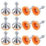 Régulateurs de niveau, jeu de 12 pièces, M12 x 50 mm, base de 60 mm, pour usage intensif
