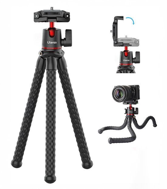 Ulanzi MT-11 Flexibel Statief - Gorillapod - Zwart/Rood