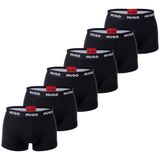 HUGO Boxershorts Set van 6 Homme Noir Logo Coton/Élasthanne L