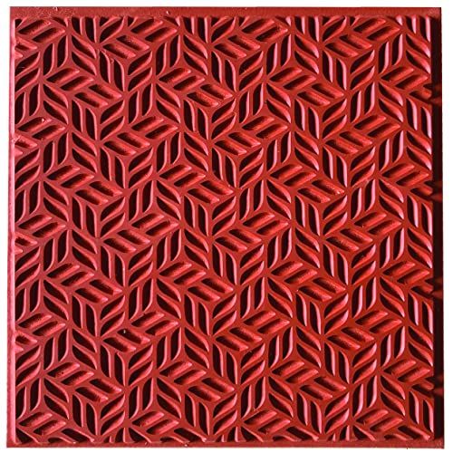 Cernit Textuurplaat, rood, uniek