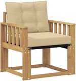 vidaXL Buitensofa Massief Acaciahout en Textilene Wit