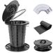 Azomor® Toilet pliable et réglable portable pour camping et voyage - Noir