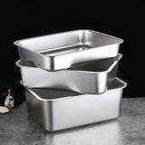 Merkloos RVS kattenbak, afmetingen 50 x 35 x 15 cm, geurloos en hygiënisch
