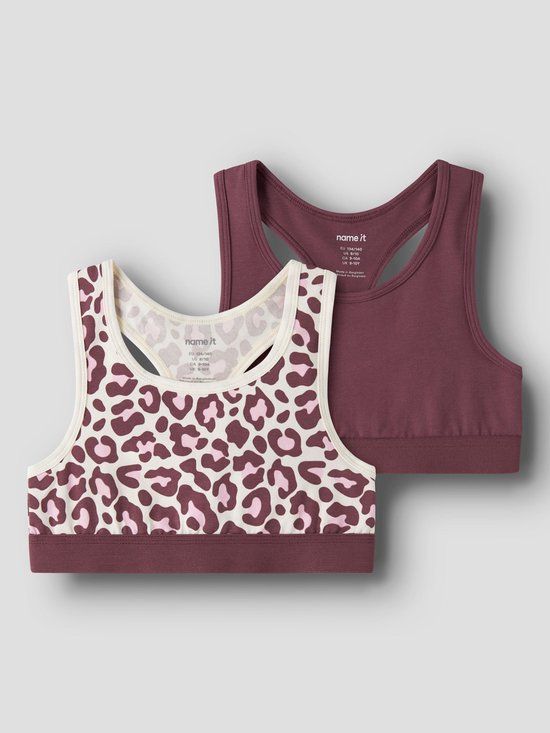 NAME IT NKFSHORT TOP 2P LEO NOOS Meisjes Onderhemden