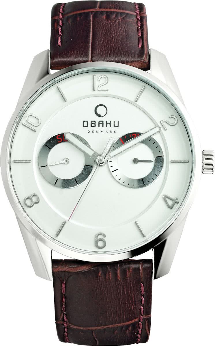 Obaku Denmark V171GM CIRN - Horloge - Leer - Bruin - 36 mm