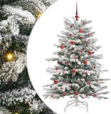 vidaXL Kunstmatige Hinged Kerstboom Wit 150 cm PE en PVC