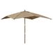 VidaXL Parasol met houten paal 300x300x273 cm taupe