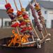 Asado Grill Support pour poisson à piquer avec réglage innovant de la hauteur