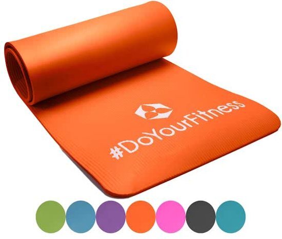 #DoYourFitness - fitness mat perfect voor pilates aerobics yoga - Â»YoginiÂ« - non-slip duurzaam huidvriendelijk slijtvast - 183 x 61 x 1 0cm cm - oranje