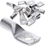 Kalitec 10 stuks HR10-5 standaard buiskabelschoenen 10 mm² M5 zonder kijkgat Koper Made in Germany