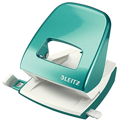 Leitz 50081062 Nexxt Series Wow Perforator (30 Vellen, Aanslagrail Met Formaat, Metaal), Blauw