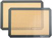 Amazon Basics Rechthoekige bakmat, siliconen, 2 stuks, 29,54 x 41,91 cm, beige/grijs