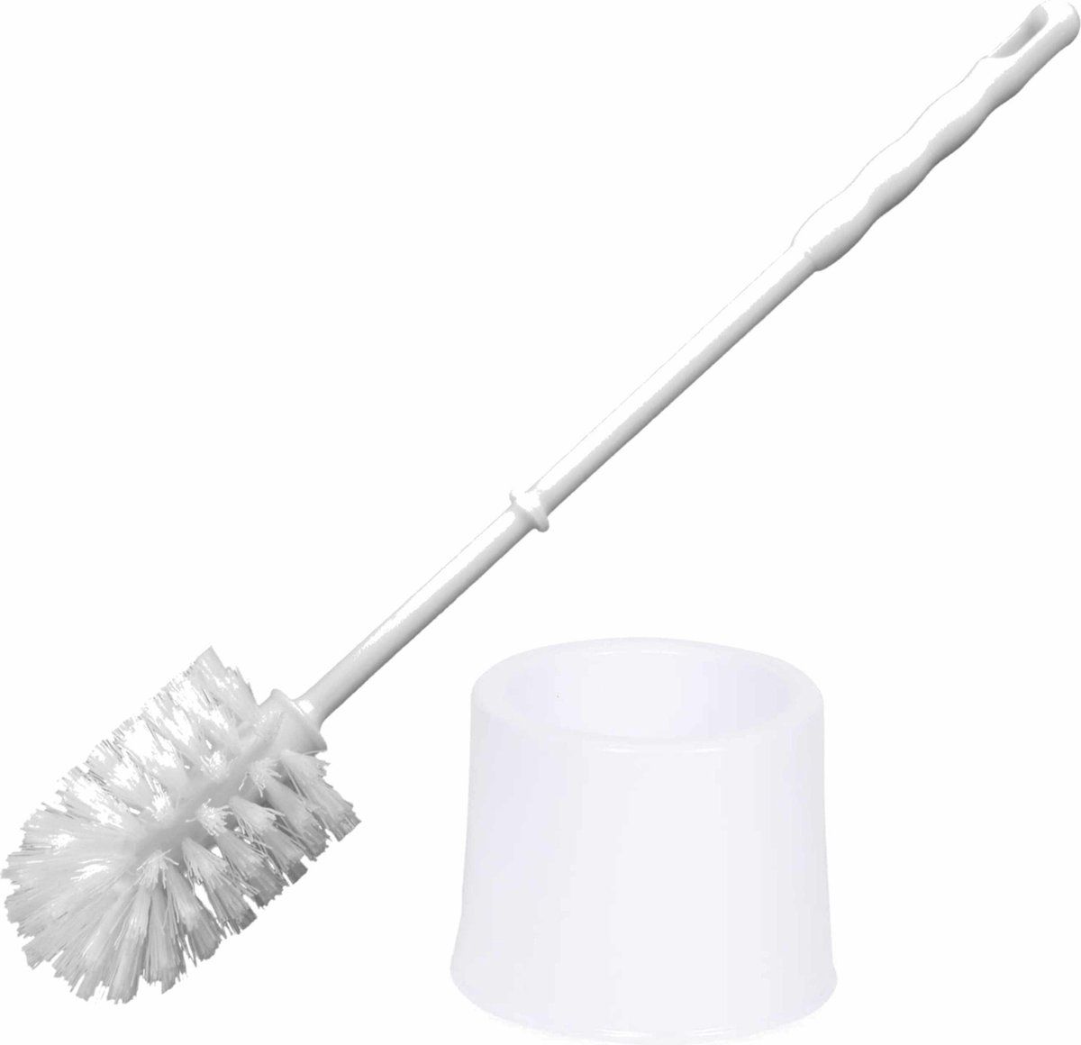 Sorx WC borstel/toiletborstel met standaard rond wit kunststof