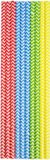 Folat Party Products Folat Meerkleurige Zigzag Papieren Rietjes 20cm - 10 stuks