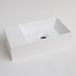 Fontein Contra Rechthoek Links 40x22x10cm Polystone Mat Wit Zonder Kraangat