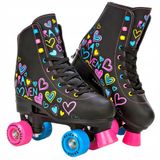 RAVEN Trista Zwarte Verstelbare Skates Maat 31-34