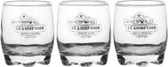 Urban Living whisky glazen Comptoir - gedecoreerd glas - 3x stuks - 290 ml