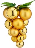 Krist+ Artesania Cerd Kerstballen Druiven Klein Gouden Plastic 15 x 15 x 20 cm