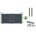 Portail battant 3,5 m H.180 cm aluminium gris + 2 poteaux Elda + motorisation Ranger B150