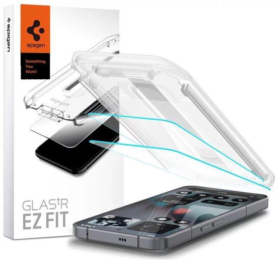 Spigen Screen Protector Geschikt voor Nothing Phone (3) - EZ Fit GLAS.tR - 9H Tempered Glass - Case Friendly - Gemakkelijke Installatie - 2-Pack