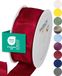 Halbach Seidenbänder Premium cadeaulint met draadrand, breedte 40 mm, lengte 25 m, Öko-Tex 100-gecertificeerd lint, taftlint, made in Germany, kleur: robijnrood
