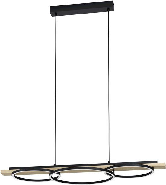 Eglo Boyal hanglamp - LED - 40cm - Hout - Zwart / Bruin
