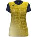 Joma Sportshirt Dames Elite VIII Geel/Zwaar Blauw Polyester Korte Mouw