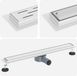 Doucheafvoer 2-en-1 avec siphon 360° argent 70 cm