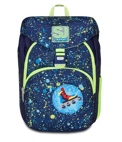 SJ Gang Schoolrugzak Mocrolight Groen, Fluo Snow