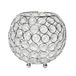 Elegant Designs Elipse HG1007-CHR Circulaire Kristallen Kandelaar Bloemenvaas Bruiloft Tafelstuk 14 cm Verchroomd